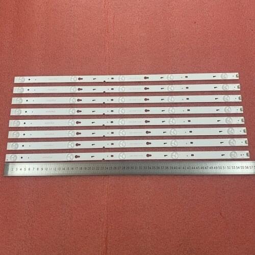 8pcs/set LED backlight bar For TCL 55FS3750LBAA 55FS3750 L55F3303B D55A710 LD55A810L 55S100 L55F3800A