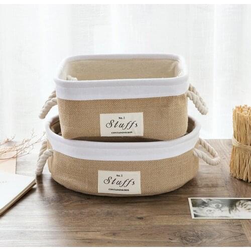 Fabric Storage Baskets With Handle Clothes Organizer Landry Basket