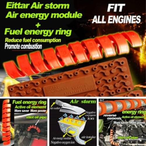 Universal Car Accessories Air Energy Module & Energy Ring Fuel Saving Reduce Carbon For All 3 to 12 Cylinder Cars