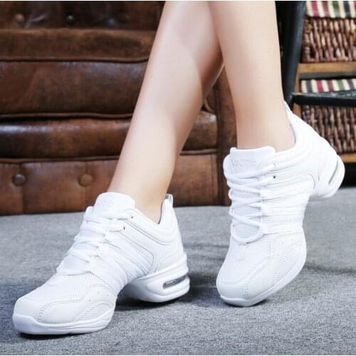 Women Black Red Gold White Dance Shoes Jazz Hip Hop Sneakers For Woman Platform Dancing Ladies Fitness