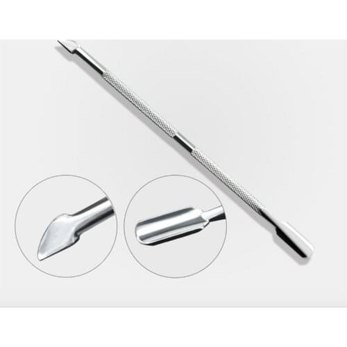 1PCS Stainless Steel Nail Cuticle Pusher Double Sided Dead Skin Spoon Pusher remove the cuticle Nail Art Care Manicure Tools