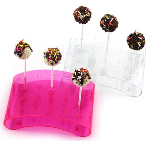 1Pc 20-Holes Cake Pop Lollipop Stands/Display/Hodler/Bases/Shelf arc Shaped DIY Bakeware Cake Tools Acceserries PS Material