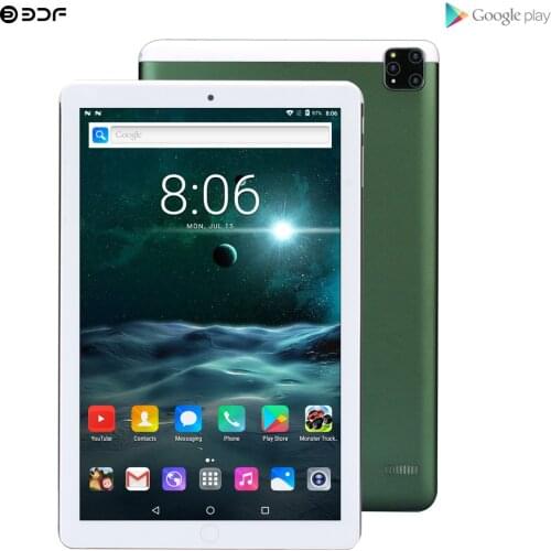 New Design 10.1 inch Tablet Pc Android 7.0 Google Play Quad Core 3G Phone Call Wifi GPS 2.5D Tempered Glass 1280*800 IPS Tablet