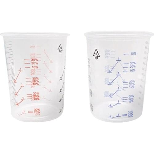 25 Plastic Paint Mixing Cups 600Ml Mixing Container for Precise Mixing of Paint and Liquid (Random Color)