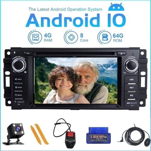 ZLTOOPAI Car Auto Radio For Dodge Ram Challenger Jeep Wrangler JK Android 10 GPS Multimedia Player DVD Stereo IPS DSP Player