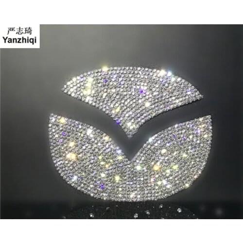Free shipping High quality The steering wheel diamond modification logo for Mazda 3/6 CX-5 CX-4 ATENZA Axela