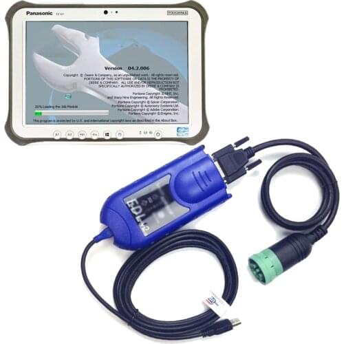JD EDL v2 HDD adapter diagnostic scanner whit FZ G1 loptap for Agriculture Tractor Construction Diagnostic
