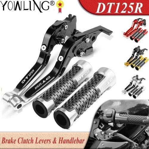 For Yamaha DT125R DT125 DT 125 R 2000 2001 2002 2003 2004 Motorcycle Accessories Adjustable Brake Clutch Levers Handle Bar Grips