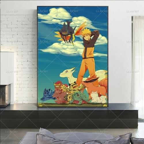 Naruto Retro Art Poster Canvas Painting Wall Art Picture Childern Gift Home Decor Living Room Bedroom Decoration Cuadros