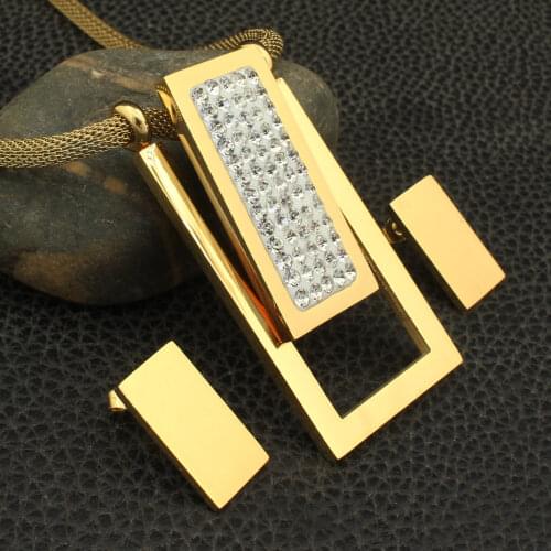 NEW Wholesale Fashion Stainless Steel Necklace And Earrings Jewelry Sets For WOMEN SEDZHYCF