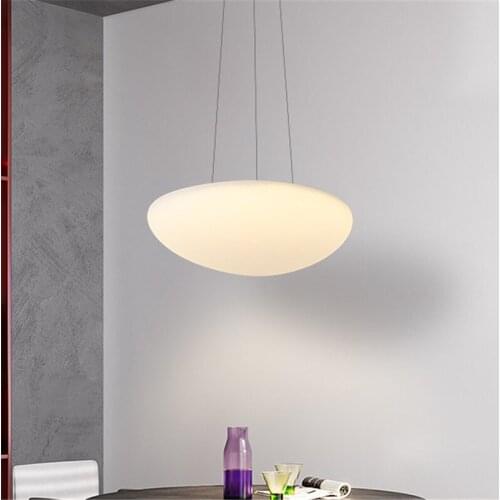 Ins Hot PE White Cloud Led Pendant Lamp Art Cobblestone Bedroom Dining Table Parlor Cafe Decorative Hanging Light Fixtures