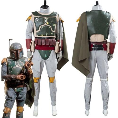 Star Cosplay Wars Boba Fett Cosplay Costume Men Uniform Outfits Halloween Carnival Suit