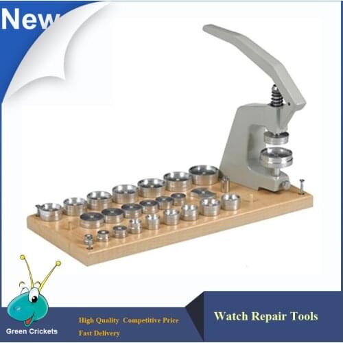 5500-A Watch Press Tools Kit 25 pcs Normal Tapered Dies Universal TableTop Watch Crystal Press Machine