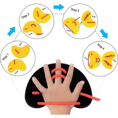 2021 New Swimming Paddle Hand Webbed Adult Children Water Palm Freestyle Stroke Arm Assisted Swimming Palm Water Sports Tool