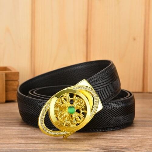 New Womens Brand Belt Mens Top Quality Genuine Luxury Leather Belts For Men Strap Male Metal Automatic Buckle Men Belts Gifts