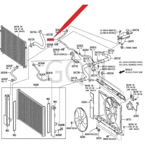Water bypass hose 2011-Toy ota COR OLL AE'Z intake manifold water pipe Water pump bypass hose Water flow hose brake pipe