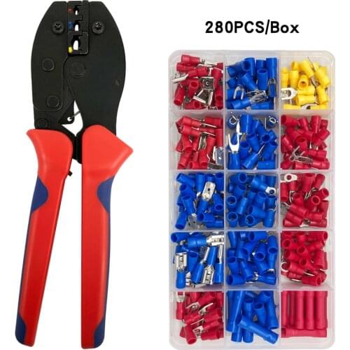 Ferrule Crimping Pliers LY-30J Tools 0.5mm-6.0mm 20 - 10AWG 280Pcs Cold Pressed Terminal Box High Precision Clamp Kit