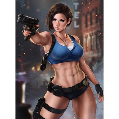 Sexy Cool Woman Killer Canvas Art Posters and Prints Custom Anime Girl HD Hanging Picture for Living Room Wall Painting Decor