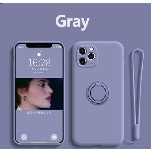 Luxury Magnetic solid color TPU ring holder phone case For iPhone 6 6S 7 8 Plus 11 12 Pro X S Max XR SE 2020 protective case