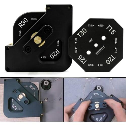 4 in 1 Corner Radius Quick-jig Router Table Template Jig Arc Angle Half Fillet Locator Jig For Woodworking Trimming Tools