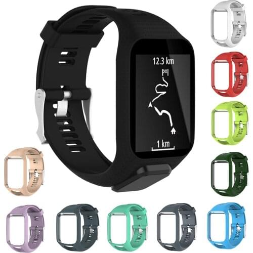 Replacement TPE Wrist Band Strap For TomTom 2Runner 2/3 Spark / Spark 3 Adventurer Golfer GPS Watch Wrist Strap Accessories