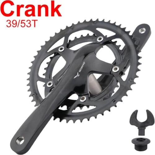 Bicycle Crank 130bcd Hollow Double Disc 20/22 Speed Folding Bike Crank 39-53t Chain Ring For Road Bike