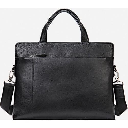 Man Handbags Genuine Leather Vintage Men Handbag Man Briefcase Business Shoulder Crossbody Bag Cowhide Office 14 Inch Laptop Bag