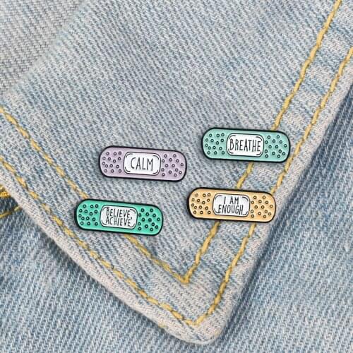 XEDZ New trend cute color band-aid brooch multi-letter creative fashion enamel jewelry brooch children friends small gifts