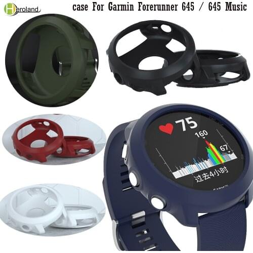 TPU Protective Case Cover Shell For Garmin Forerunner 645 / 645 Music Smart Watch Replacement Shockproof soft Clear cases new
