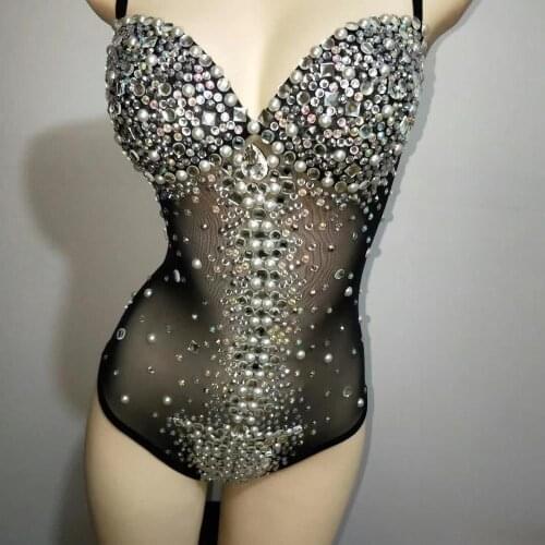 2021 Colorful Fringes Rhinestones Bodysuit Women Stage Dance Costume Nightclub Dance Female Singer Show Bright Leotard