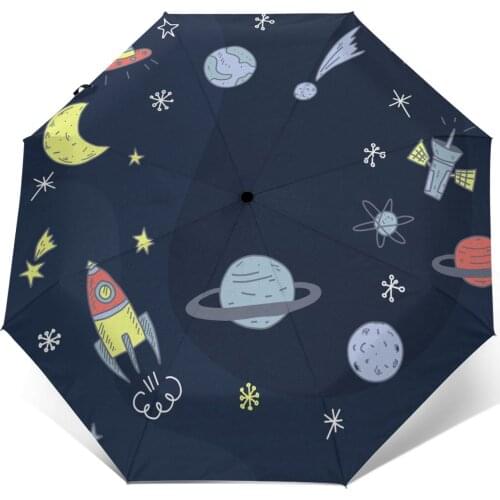 Sunny Umbrella Lovely Galaxy Automatic folding portable men women umbrella Sunscreen rain Windproof beach parasol
