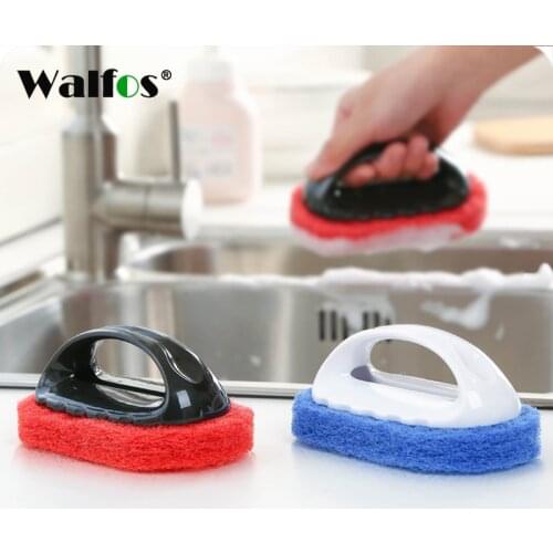 WALFOS 1PC Magic Sponge Eraser Bath Brush Tiles Brush Wash Pot Clean Brush Sponge Bathroom Accessories Kitchen Cleaning Brush