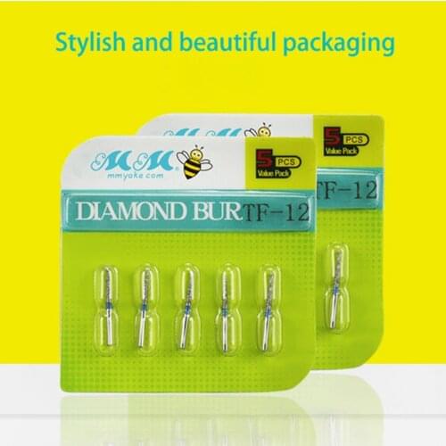 10pcs/box Dental Diamond Burs Drill FG Dia-burs 1.6mm Shank for High Speed Handpiece Burs