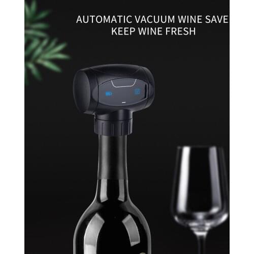 2021 Vacuum Electric Wine Stopper Fits Reusable Wine Vacuum Pump Wine Stopper Keep Fresh Bar Tools Automatic Vacuum Wine Saver