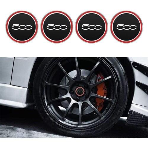 4PCS 60MM Car Wheel Hub Tyre Rim Hub Cap Cover Car Wheel Center Caps for Fiat 500 Auto Accessories