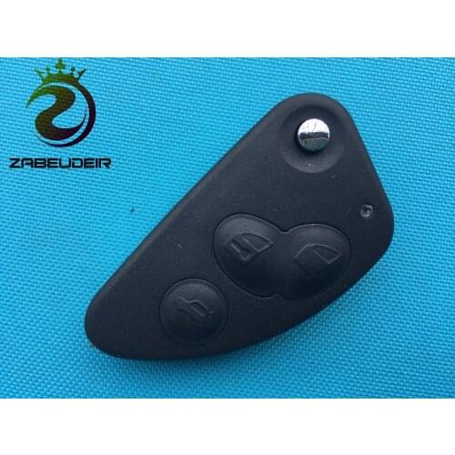 5Pcs/Lot Of New Replacement 2/3 Button Flip Remote Key Fob Case Shell Uncut Blade For Alfa Romeo 147 156 166 GT JTD TS No Logo