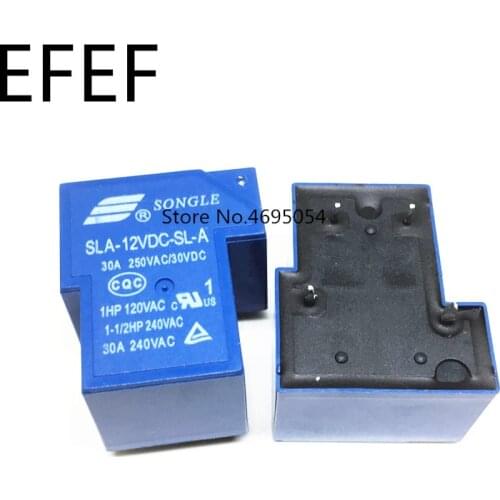 Free shipping 50PCS/lot Power relays SLA-05VDC-SL-A SLA-12VDC-SL-A SLA-24VDC-SL-A SLA-09VDC-SL-A 5V 12V 24V 09V 30A 5Pins T90