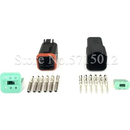 6 Hole Black DT DT06-6S DT04-6P Auto Vehicle Speed Accelerator Pedal Socket Automotive Connector Waterproof Plug For Deutsch