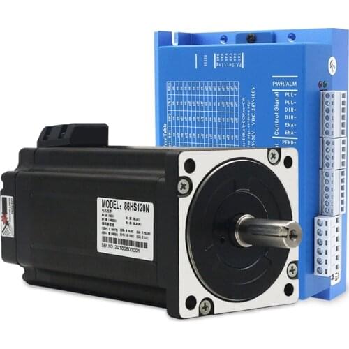 86 high-speed closed-loop stepper motor driver set 4.5NM 8.5NM 12NM hybrid servo HBS86H send three-meter encoder cable