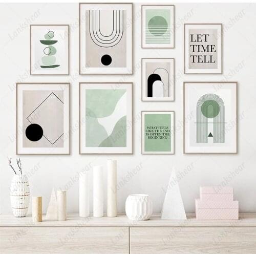 Abstract Wall Art Color Block Geometric Canvas Painting Nordic Posters and Prints Wall Hd Pictures for Living Room Vintage Decor