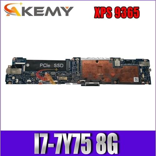 Akemy BRAND NEW I7-7Y75 8G FOR DELL XPS 9365 Laptop Motherboard BAZ80 LA-D781P CN-0386F4 386F4 Mainboard 100% tested