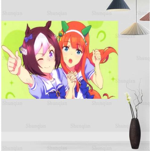 Uma Musume Pretty Derby Posters On The Wall Modern Anime/Movie/Abstract Rectangle Poster Fabric Cloth Wall Art Unframed 0422