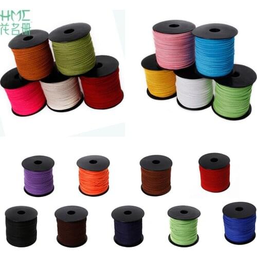 Free Shippimg 3mm Approx 100yards/Roll Faux Suede Cord Leather Lace For Clothes Shoes For Jewelry Making DIY