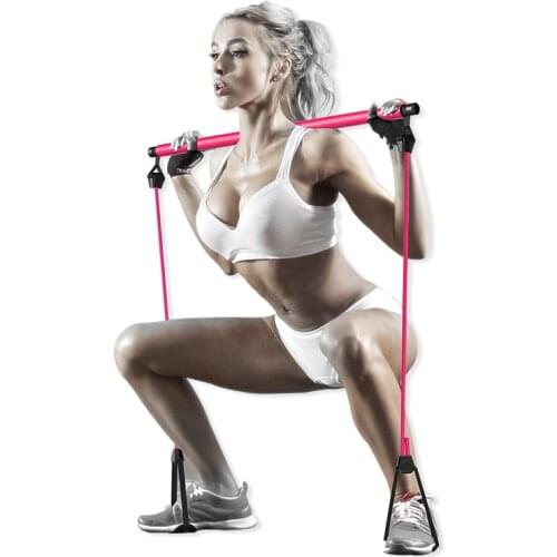 Fitness Resistance Band Multifunctional Portable Pilates Stick Yoga Fitness Stick Fitness Exercise Stretching Waist Yoga Stick