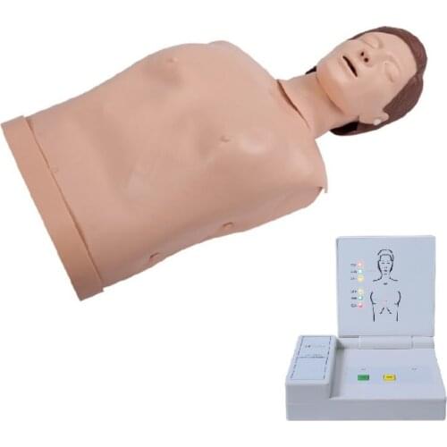 Voice Promoting CPR Training Manikin Half Body Educational Model Teaching Emergency