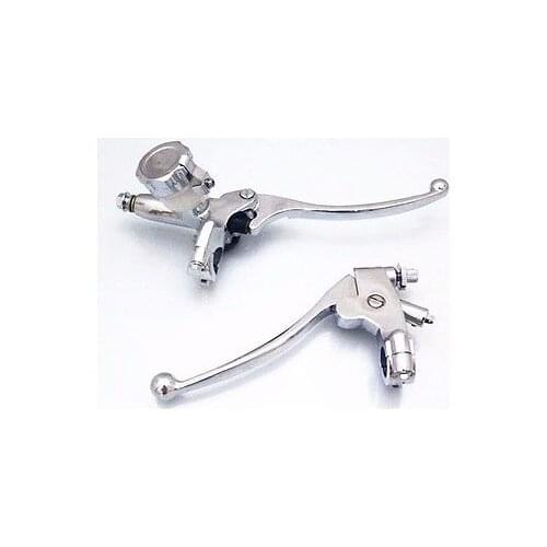 Chrome 7/8" Handlebar 17 mm Brake Clutch Lever Motorcycle Street Bike Cafe Racer