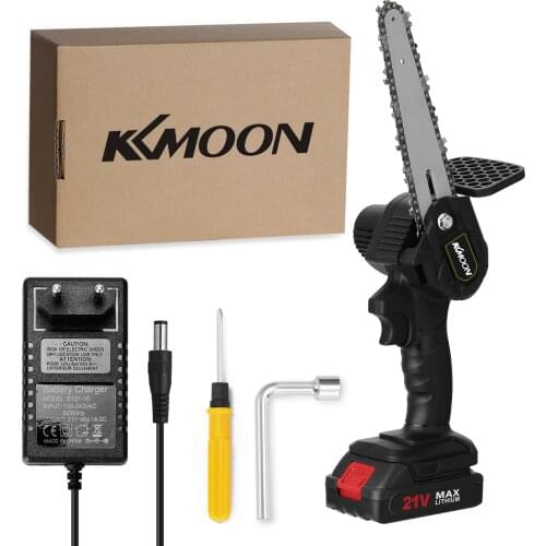 KKmoon Mini Electric Infinitely Variable Speeds Pruning Saws Rechargeable Small Wood Spliting Brush Chainsaw Woodworking Tool