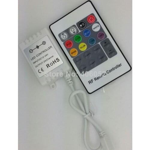 50set/lot DC 12V / 24V RGB RF LED Controller 20 KEYS for RGB 5050 3528 LED Strips Light