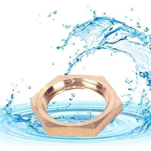 Brass Hex Lock Nuts Pipe Fitting M10 M12 1/8" 1/4" 3/8" 1/2" 3/4" 1" BSP Female Thread Hexagonal shank cap