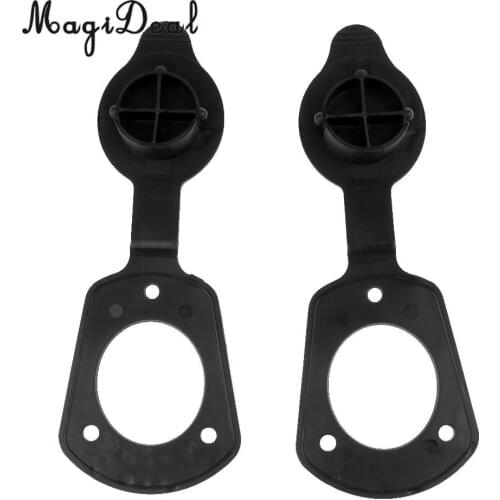 MagiDeal 2 Pieces ABS Small Cap & Gaskets for Flush Mount Rod Holders Fishing Kayak Canoe Boat Dinghy Surfing Canoeing Black